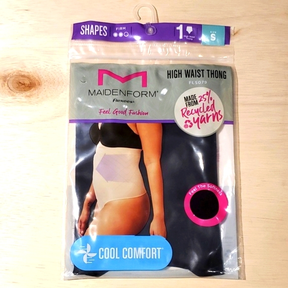 NWT BLACK Maidenform Flexees High Waist Thongs - Picture 5 of 8